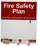 Fire Safety Plan Box - Front Closed Showing Both Locks and Keys