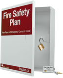 Fire Safety Plan Box - Front Open With Lock and Key